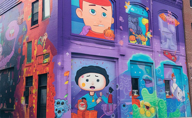 景區網紅打卡墻繪